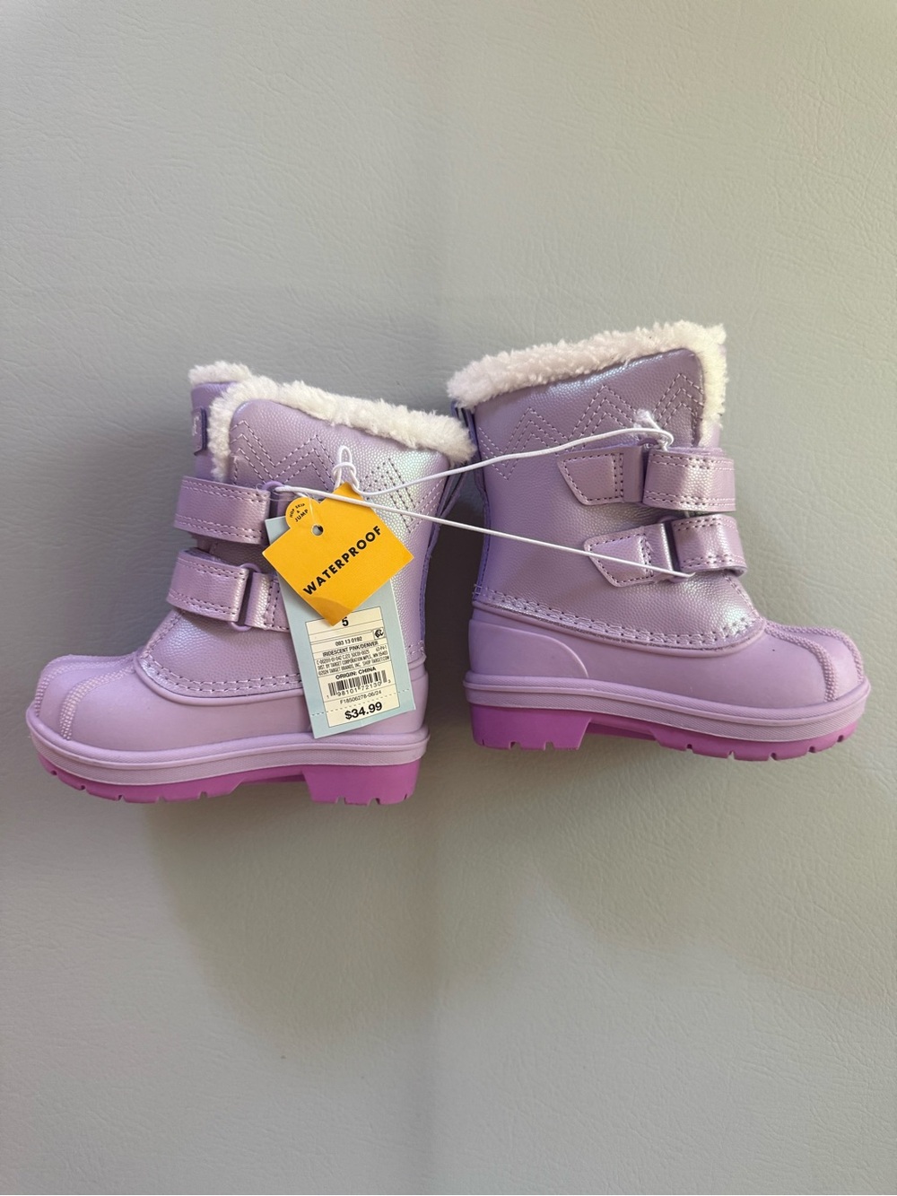 Cat & Jack Kids Girls Purple Snow Boots Waterproof Sizes 5 Toddler - New w Tags